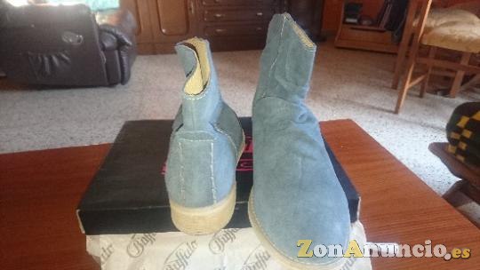 Botines piel nobuck azul mujer Búffalo 41