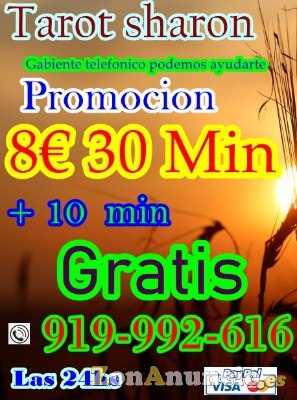 Tarot 30 minutos 8 euros+10 minutos de regalo!