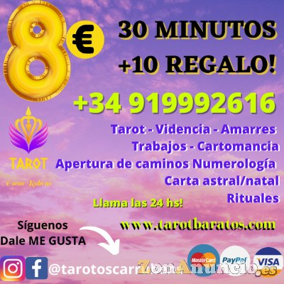 El tarot mas economico 30 minutos+10 minutos gratuitos