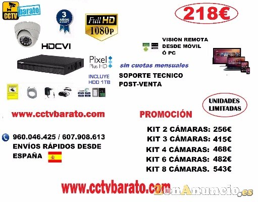 OFERTA KIT VIDEOVIGILANCIA FULL HD 1080P