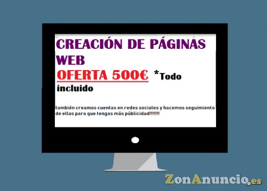 OFERTA, Creación de Páginas Web