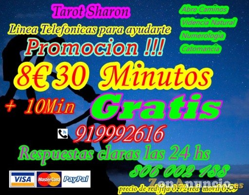 tarot sofia galvan, 30min+10min gratis por 8 euros