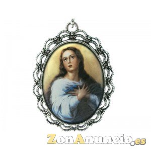 Medallas de virgenes y santos en esmalte