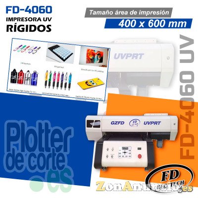 Impresora UV plana de 40x60 cm impresion en rigidos