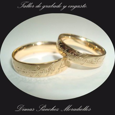 ALIANZAS SEÑOR de los ANILLOS en oro y plata