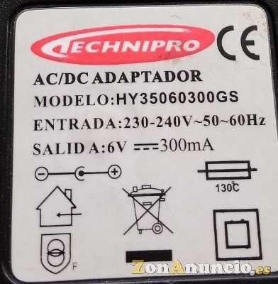 Adaptador AC/DC - Cargador de Batería