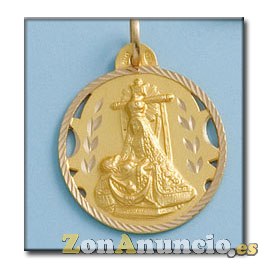 MEDALLA VIRGEN DE LAS ANGUSTIAS EN ORO Y EN PLATA.